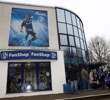 Fanshop an der Geschäftsstelle von Schalke 04