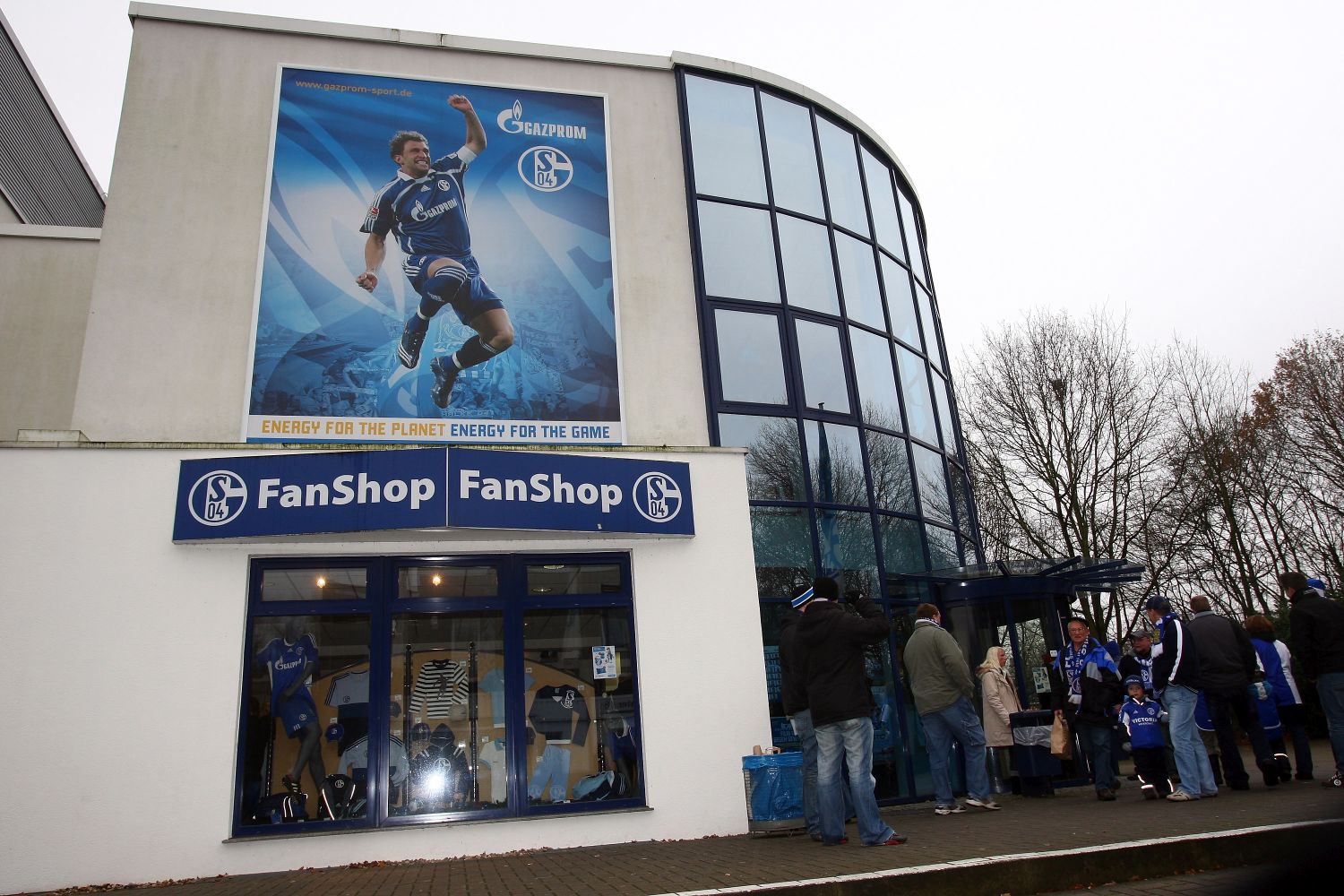 Fanshop an der Geschäftsstelle von Schalke 04