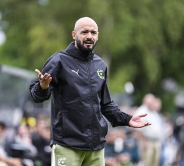 Cercle s head coach Onur Cinel pictured during a friendly soccer game between Dutch team FC Utrecht and Belgian team Cercle Brugge, Saturday 05 July 2025 Utrecht, Netherlands, in preparation of the upcoming 2025-2026 season. TOM GOYVAERTS TomxGoyvaerts PUBLICATIONxNOTxINxBELxFRAxNEDxLUX x128484820x
